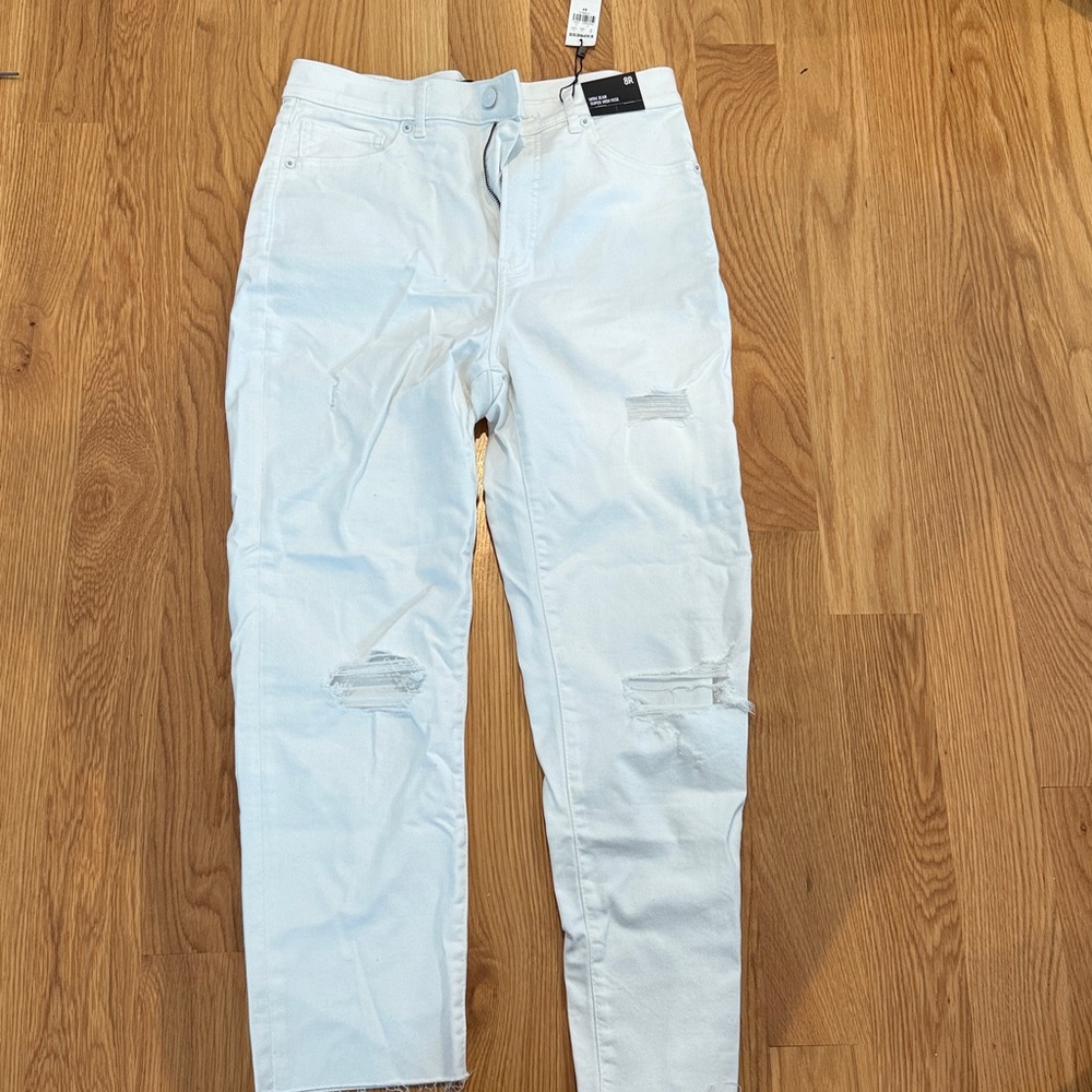Express White Mom Jeans Size 8 Brand New